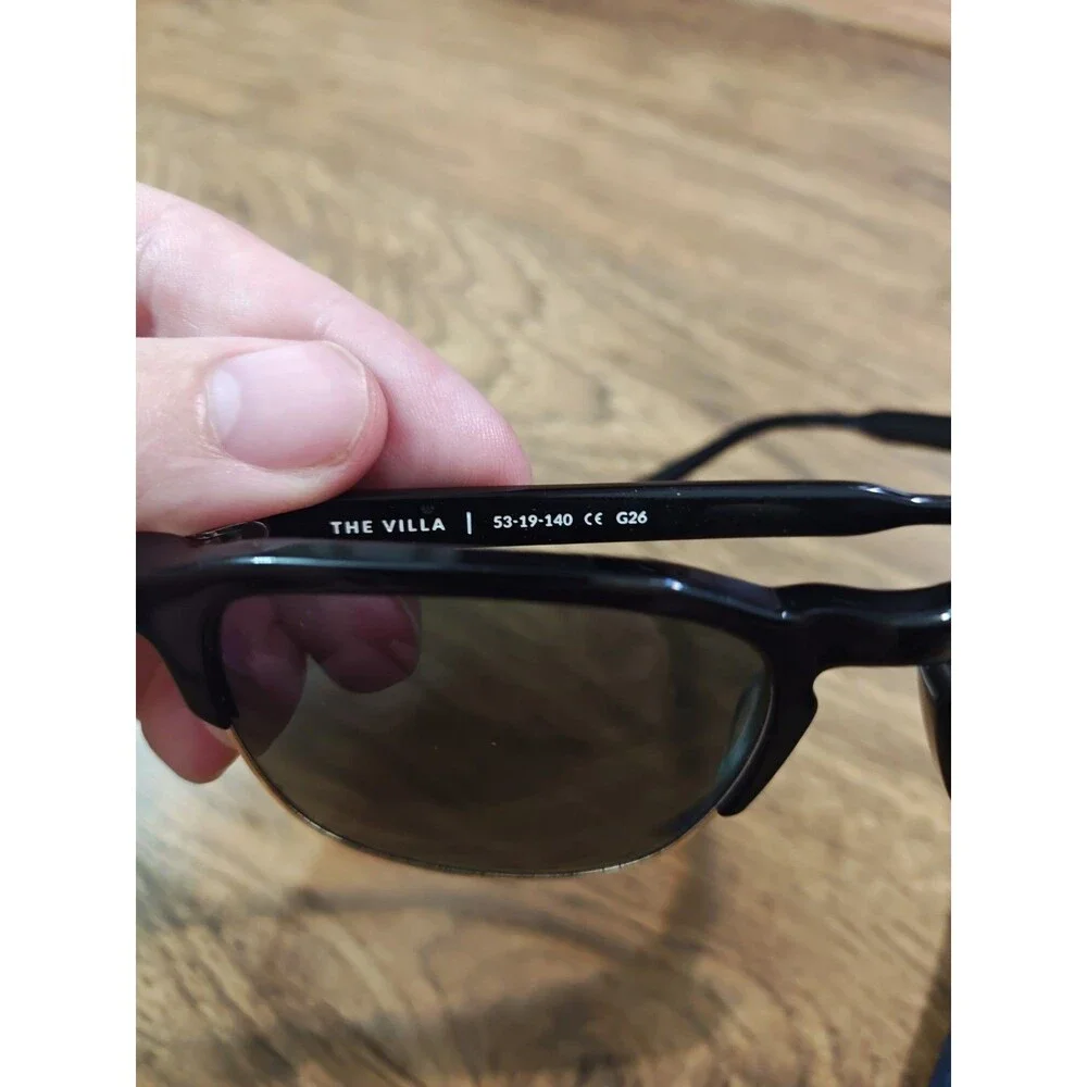 Vincero The Villa Black Gold Polarized Men's Sunglasses 53-19-140 Used